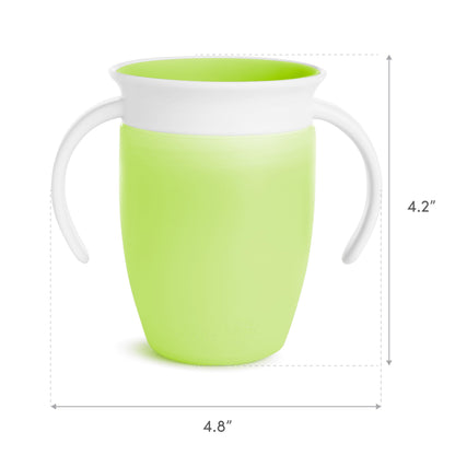 Munchkin Miracle 360˚ Trainer Cup, 7oz, 2Pk, Blue/Green, Blue, Green, 7 Ounce