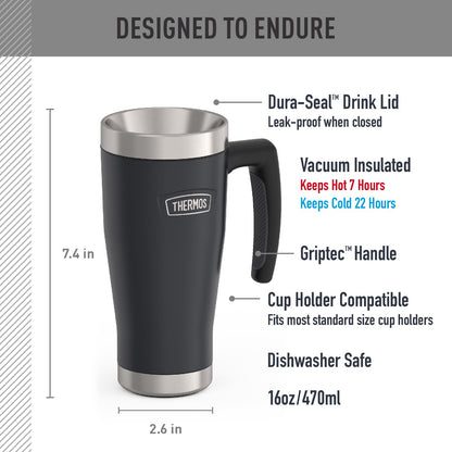 THERMOS ICON Series 16oz Stainless Steel Mug, Granite Thermos