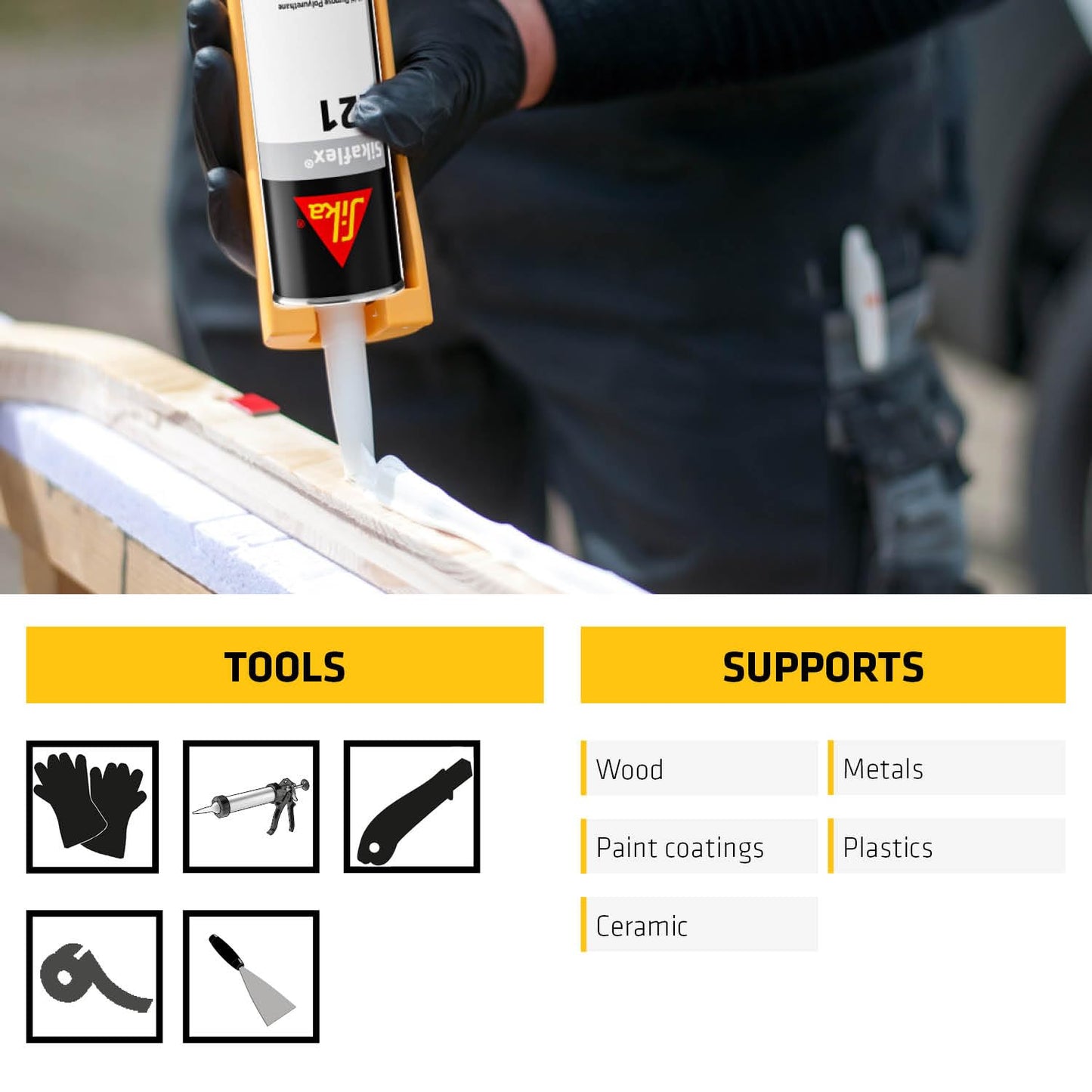 SIKA - Multi-Purpose sealant and Adhesive - Sikaflex-221 - White - Ideal for RV and Motorhome Repair - Permanent - Weather Resistant - Paintable - 300 mL 🍁 All In One Marketplace Canada