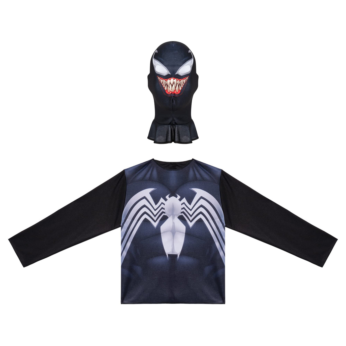 Marvel Spider-Man Team Halloween Costume Dress Up Box - Three Medium-Size Long-Sleeved Tops and Fabric Masks