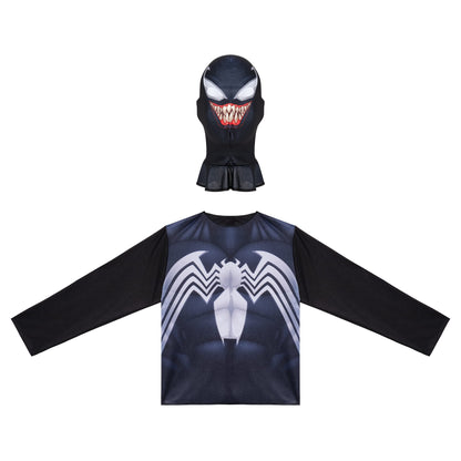 Marvel Spider-Man Team Halloween Costume Dress Up Box - Three Medium-Size Long-Sleeved Tops and Fabric Masks