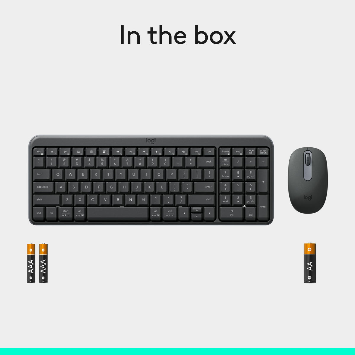 Logitech MK250 Wireless Bluetooth Keyboard and Mouse Combo - Graphite