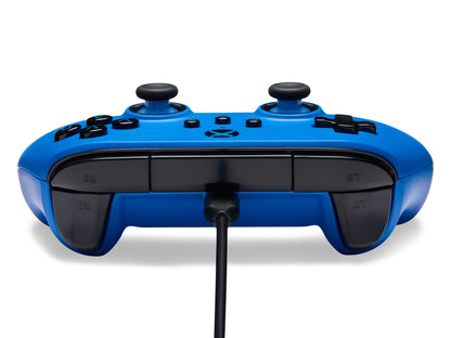 PowerA Symmetric Wired Controller for Xbox Series X|S - Blue, Officially licensed, Inline Thumbstick Layout, Windows 10/11 compatible, Dual Rumble Motors, Impulse Triggers, 3.5 mm Audio Jack