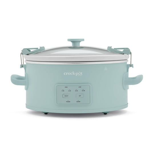Crock-Pot Design Series Programmable 6-Quart Slow Cooker, Ocean Fog Green Crock-Pot