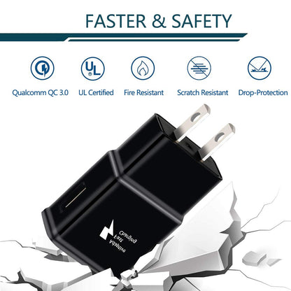 Fast Charging Block, USB Adaptive Fast Charger Box Android Cell Phone Wall Quick Tablet Charger Plug Adapter Compatible Samsung Galaxy S10 S9 S8 S7 A13 A16 Note 8 9 10 LG G7 Plus EP-TA20JBE (2 Pack)