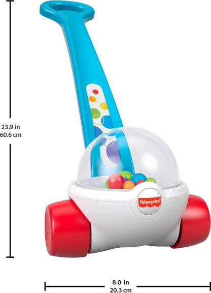 Fisher-Price Corn Popper, Blue Push-Along Toy Fisher-Price