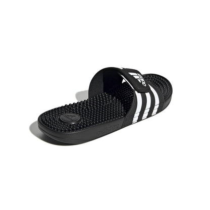 adidas Unisex-Adult Adissage, Black/White/Black, 8
