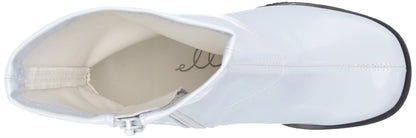 Ellie Shoes Women's Halloween Fashion Boot, White/Patent Shiny, 12