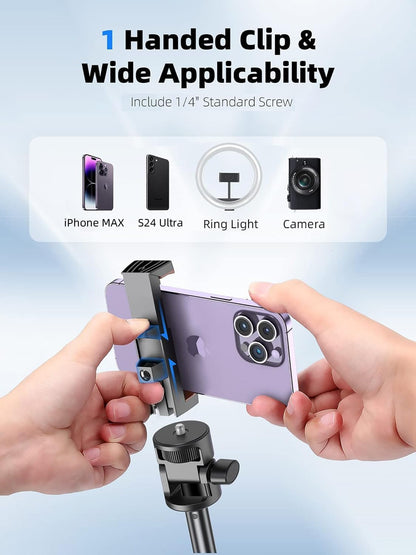 Kaiess 62" Phone Tripod, Selfie Stick Tripod & Phone Tripod Stand with Remote, Cell Phone Tripod for iPhone, Extendable Travel Tripod Compatible with iPhone/Android/Camera - Available at All In One Marketplace Canada