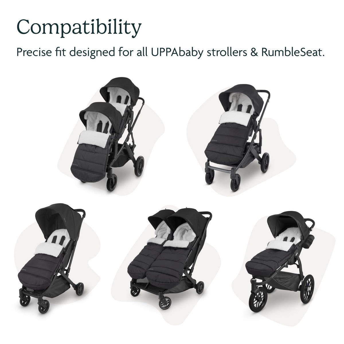 UPPAbaby CozyGanoosh Footmuff - Easily Attaches to UPPAbaby Strollers + RumbleSeat - Ultra-Plush, Weather-Proof - Winter Stroller Cover - Noa (Navy) 🍁 All In One Marketplace Canada