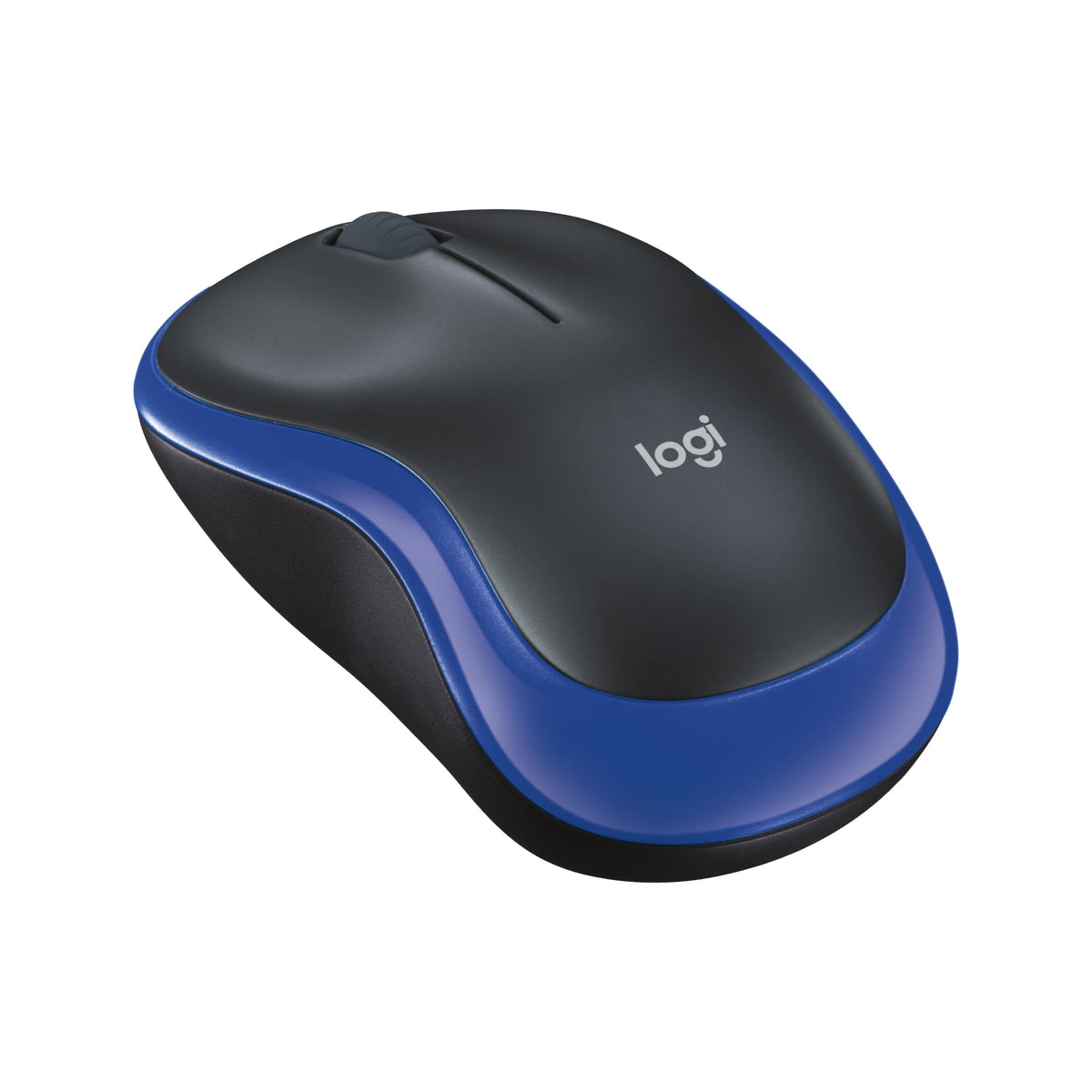 Logitech M185 Compact Ambidextrous Wireless Mouse with Rubber Grips - Blue