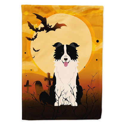 Caroline's Treasures BB4384CHF Halloween Border Collie Black White Canvas House Size Flag, Large, Multicolor