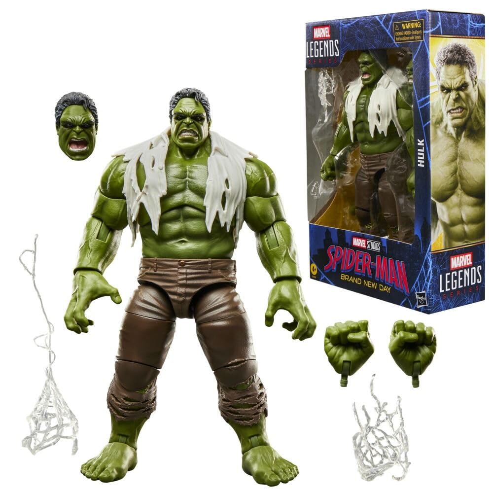Marvel Legends Series Hulk, Spider-Man: Brand New Day Collectible 6-Inch Action Figure Set