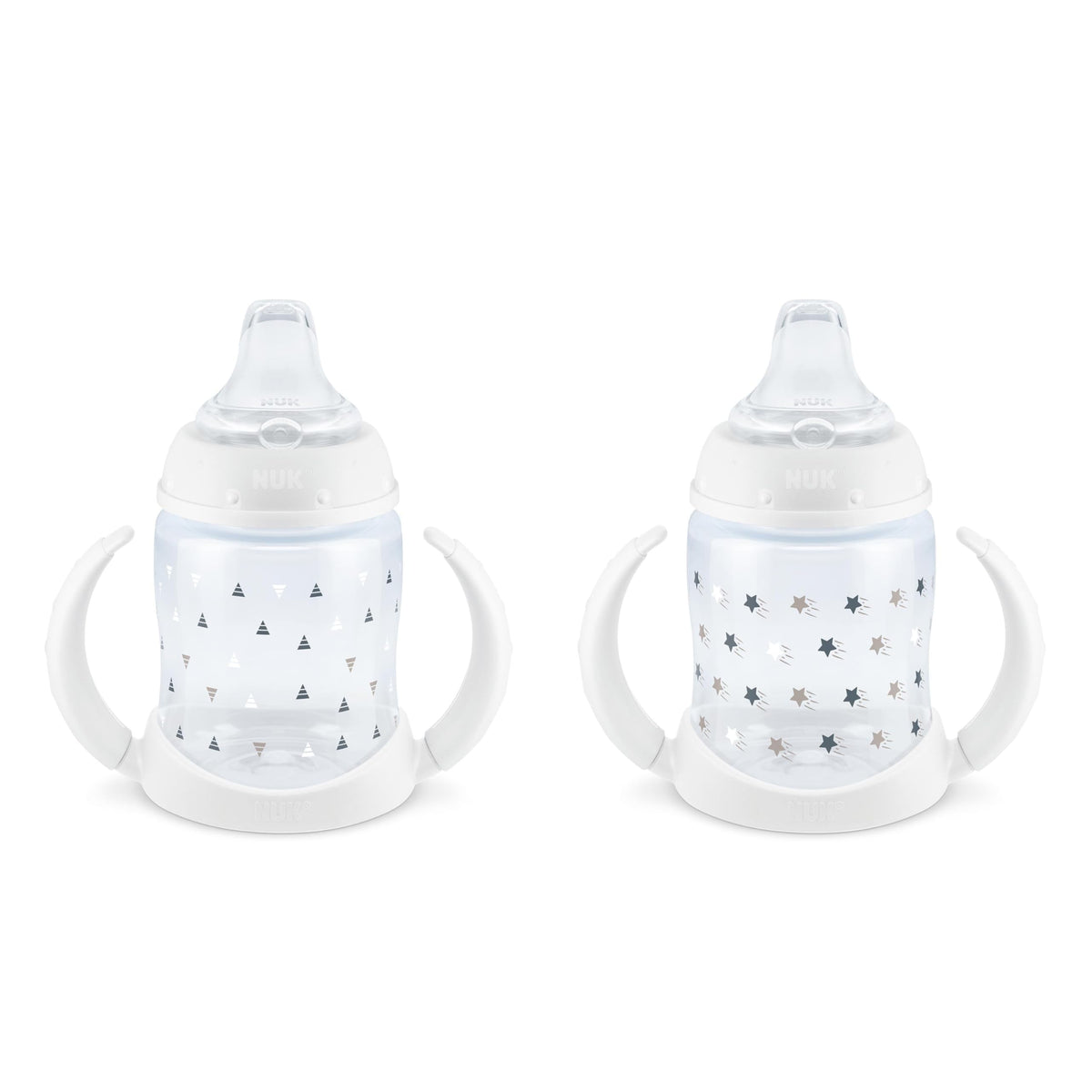 NUK Learner Cup, 5 oz (150 mL), 6+ Months, Stars & Triangles, 2 Pack