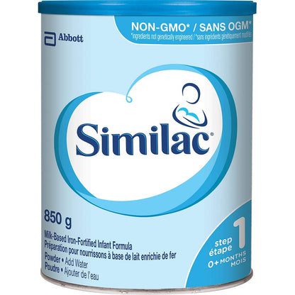 Similac Step 1 Non-GMO Infant Formula Powder, 850g, Birth and Beyond