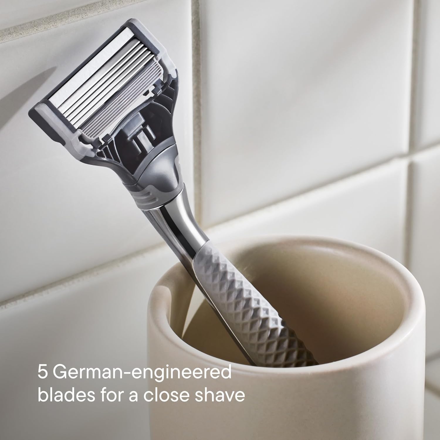 Harry's Original Blades - Men's Razor Refill Pack for Smooth Shaving - Razor Head Replacement - Five Sharp Blades - Flexible Hinge - Moisture Strip - Precision Trimmer - 14 count - Available at All In One Marketplace Canada