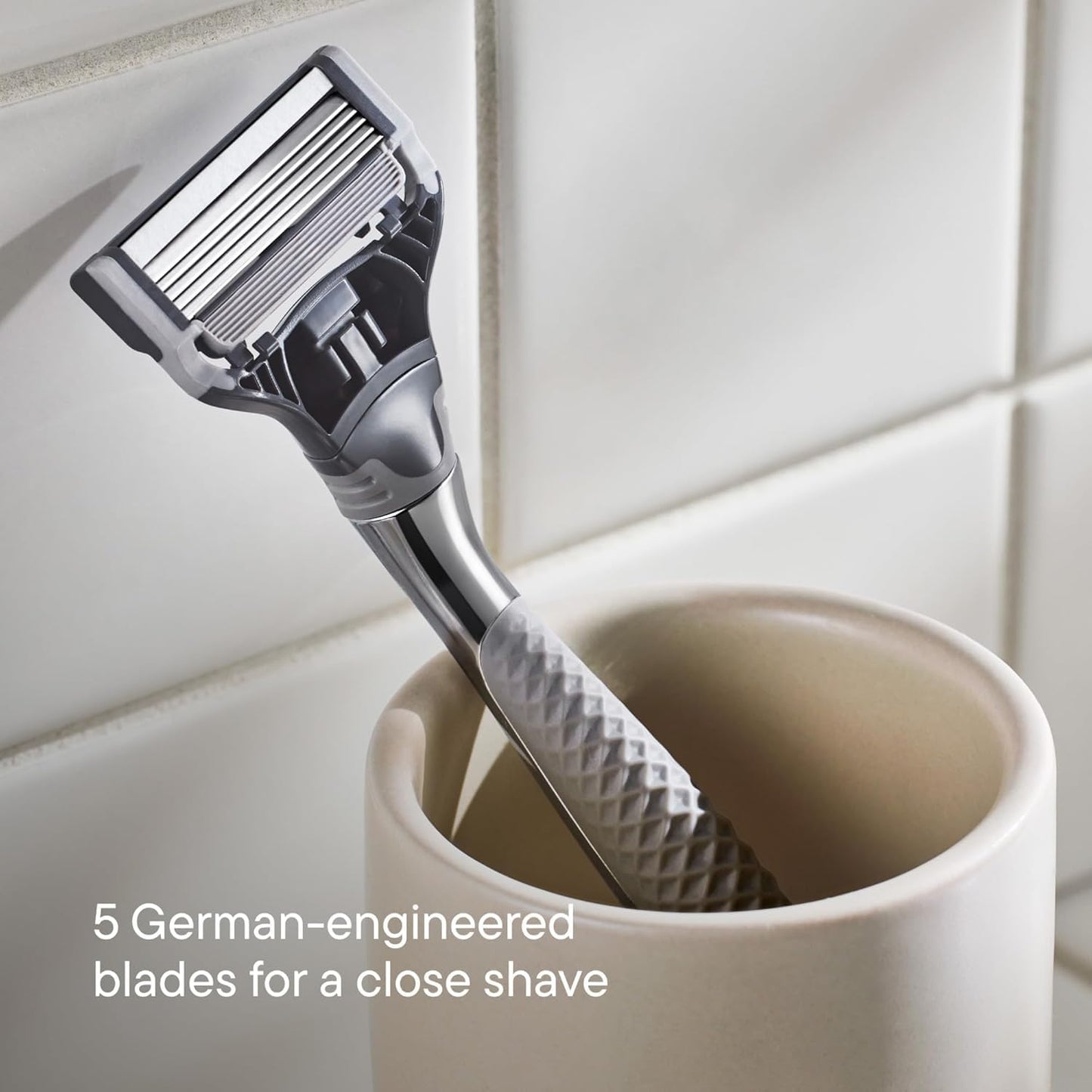 Harry's Original Blades - Men's Razor Refill Pack for Smooth Shaving - Razor Head Replacement - Five Sharp Blades - Flexible Hinge - Moisture Strip - Precision Trimmer - 10 count