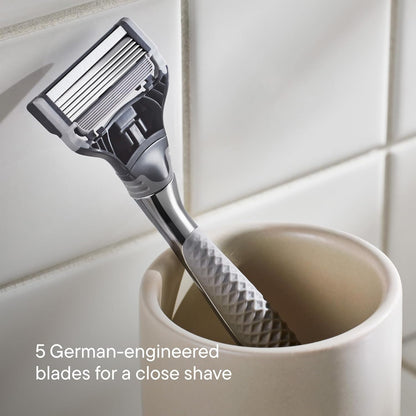Harry's Original Blades - Men's Razor Refill Pack for Smooth Shaving - Razor Head Replacement - Five Sharp Blades - Flexible Hinge - Moisture Strip - Precision Trimmer - 10 count