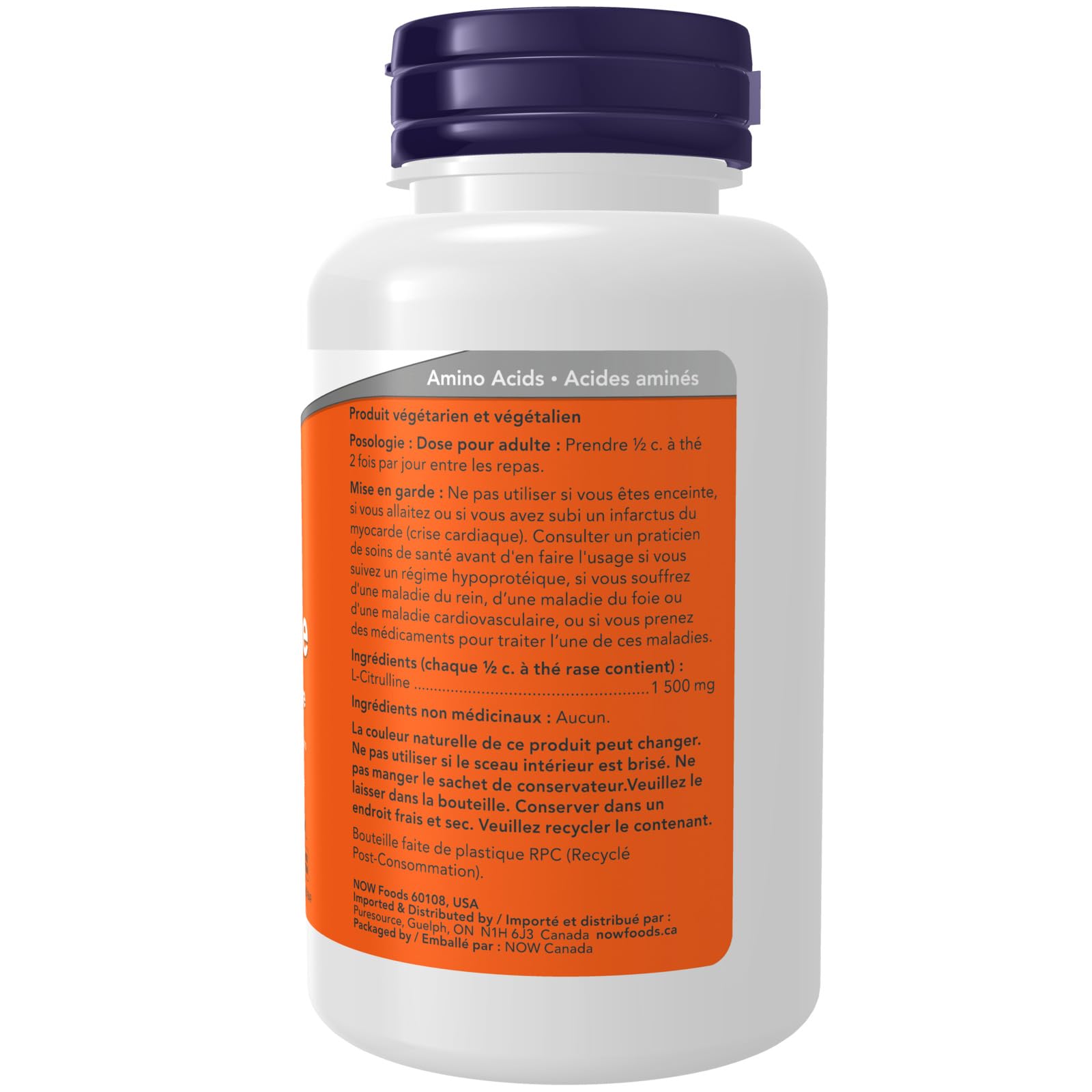 NOW Supplements, L-Citrulline Pure Powder, Supports Protein Metabolism, 113g NOW