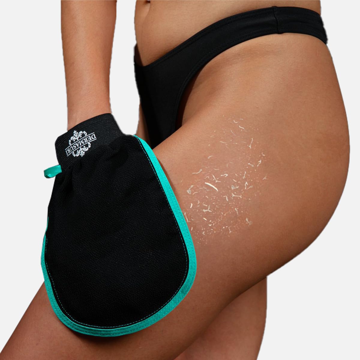 Dermasuri - Deep Exfoliating Glove - Korean Exfoliating Mitt & Body Scrubber - Keratosis Pilaris Treatment Scrub - Self Tanner Mitt & Ingrown Hair Exfoliator - Shower Gloves for Women & Men - (1 Pack) - Available at All In One Marketplace Canada