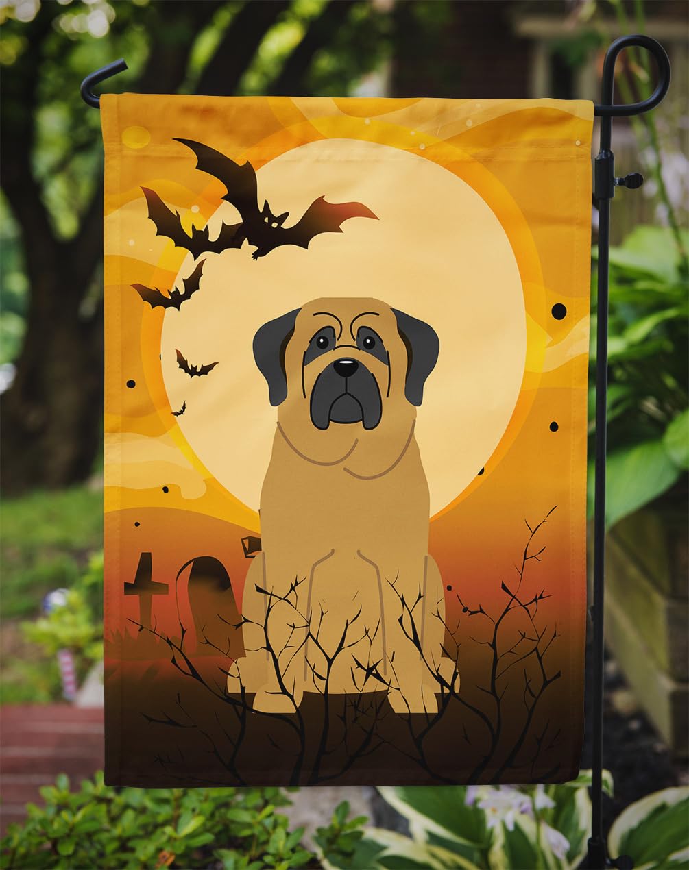 Drapeau de jardin Caroline's Treasures BB4284GF Mastiff d'Halloween, petite taille, multicolore