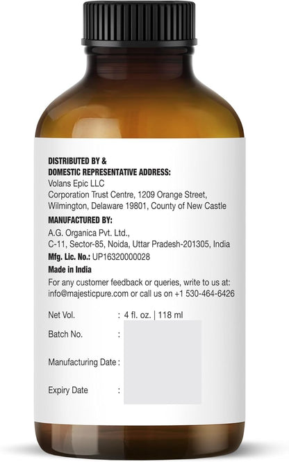 Majestic Pure Lavender Essential Oil - Huge 118 ml - 100% Pure and Natural Oil for Soap Making Scent- Premium Grade with Glass Dropper