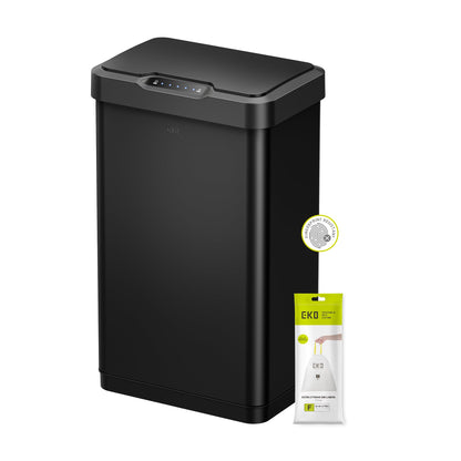 EKO Mirage-T 50 Liter / 13.2 Gallon Touchless Rectangular Motion Sensor Trash Can, Brushed Stainless Steel Finish 🍁 All In One Marketplace Canada