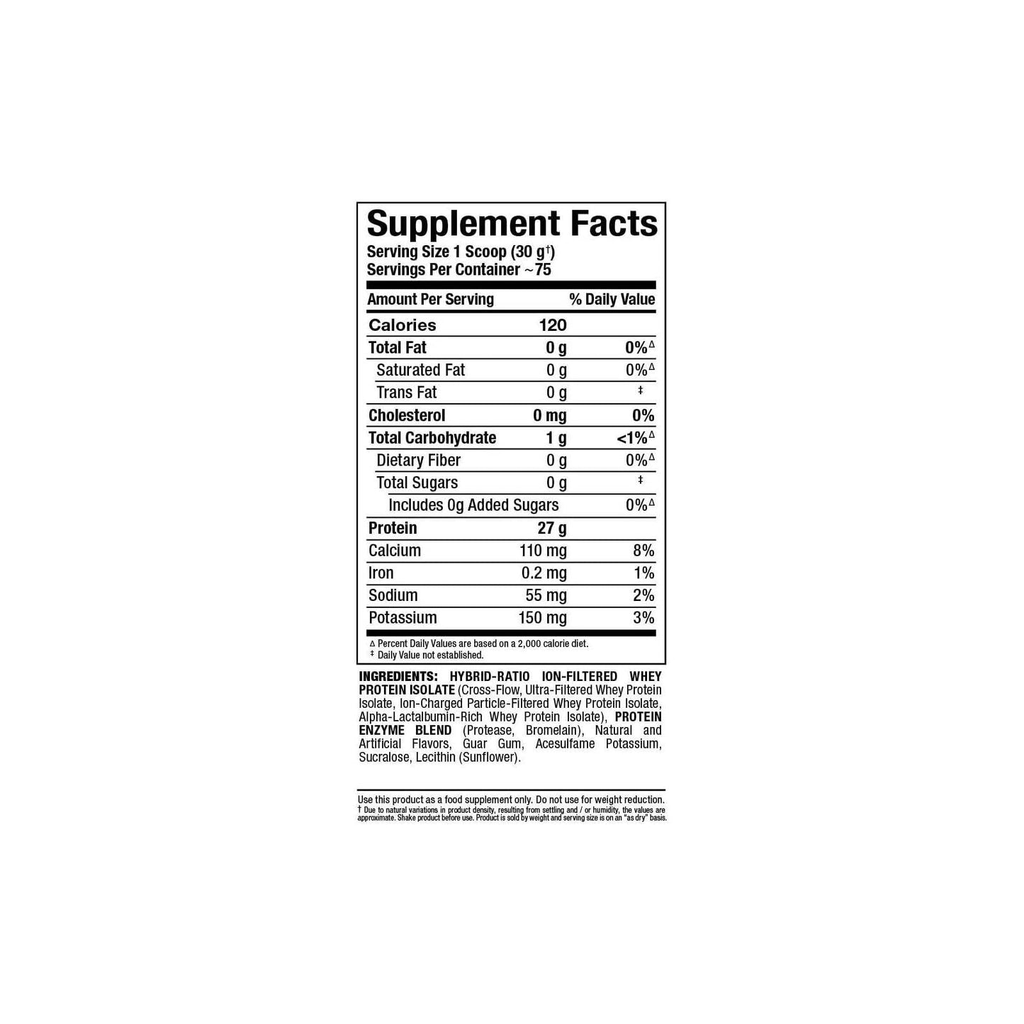 ALLMAX ISOFLEX 100% Whey Protein Isolate - Vanilla - 5 lb