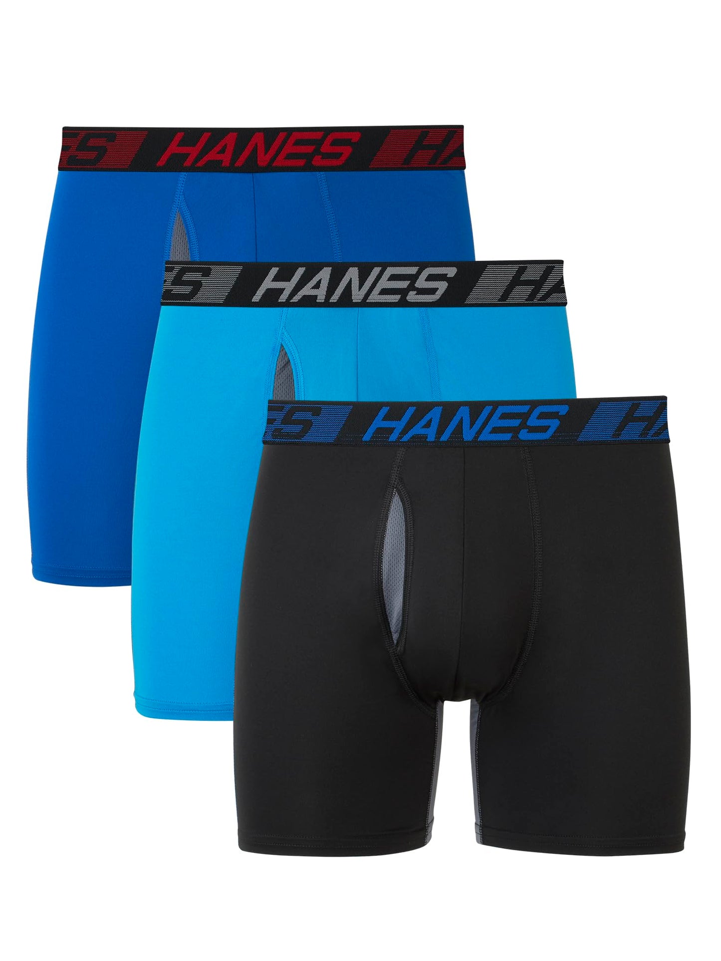 Hanes X-Temp Total Support Pouch Men's Underwear Boxer Briefs, Anti-Chafing, Moisture Wicking Underwear, 3-Pack, Size Large Hanes