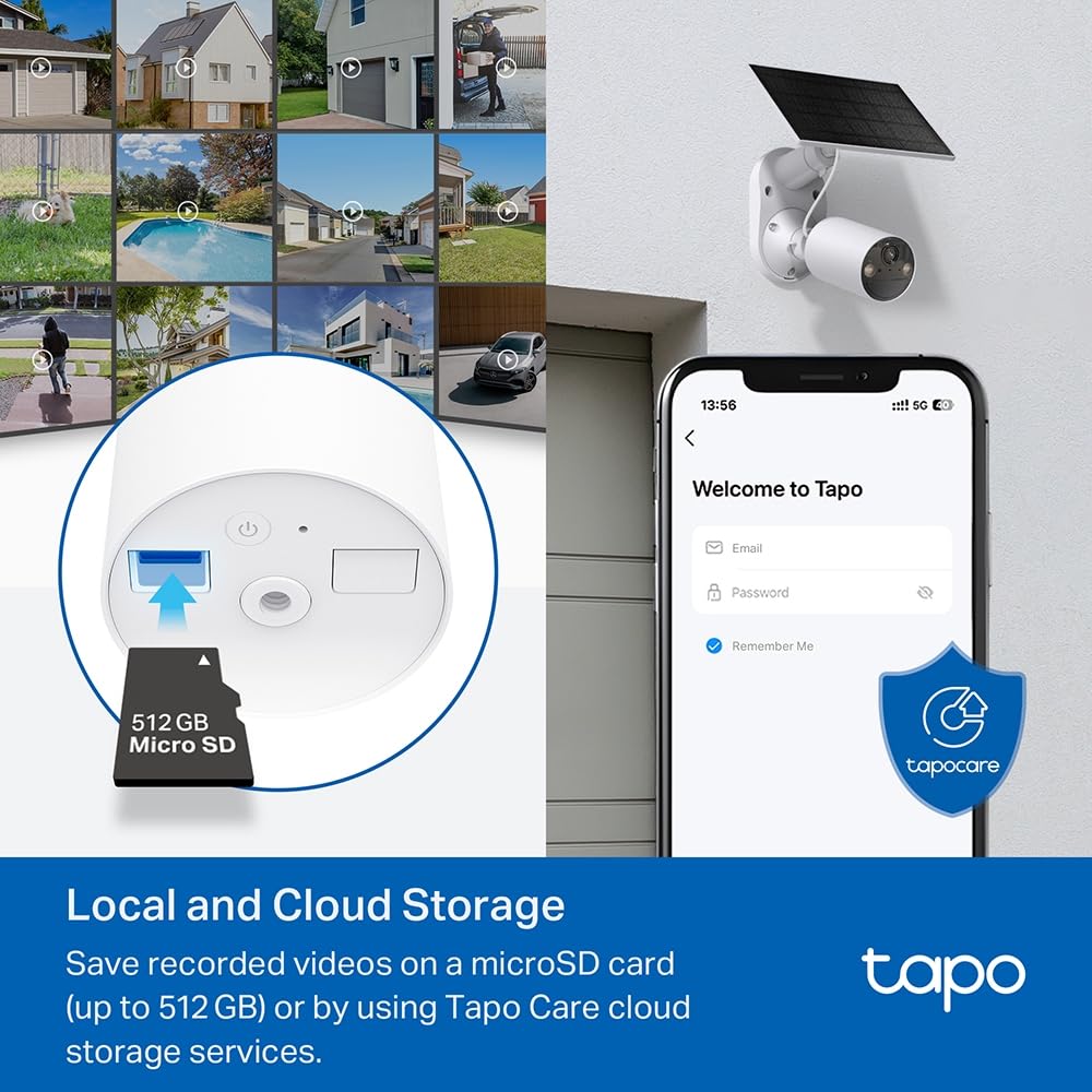 TP-Link Tapo Solar-Powered Security Camera Kit, 2K Wireless Battery Camera w/Solar Panel Base, Smart Person Detection, SD/Cloud Storage, Spotlight Color Night Vision, No Hub Needed (Tapo C410 KIT) - Available at All In One Marketplace Canada