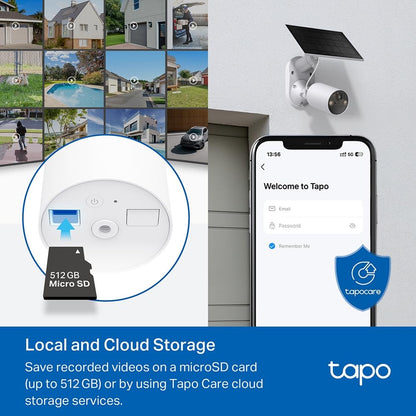 TP-Link Tapo Solar-Powered Security Camera Kit, 2K Wireless Battery Camera w/Solar Panel Base, Smart Person Detection, SD/Cloud Storage, Spotlight Color Night Vision, No Hub Needed (Tapo C410 KIT) - Available at All In One Marketplace Canada