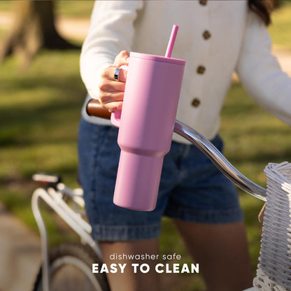 Simple Modern Tumbler with Handle and Straw | 40oz | 80s Mix Simple Modern