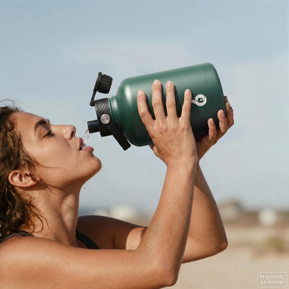 BJPKPK 64oz Insulated Water Bottle, Half Gallon Water Jug with Straw Lid BJPKPK