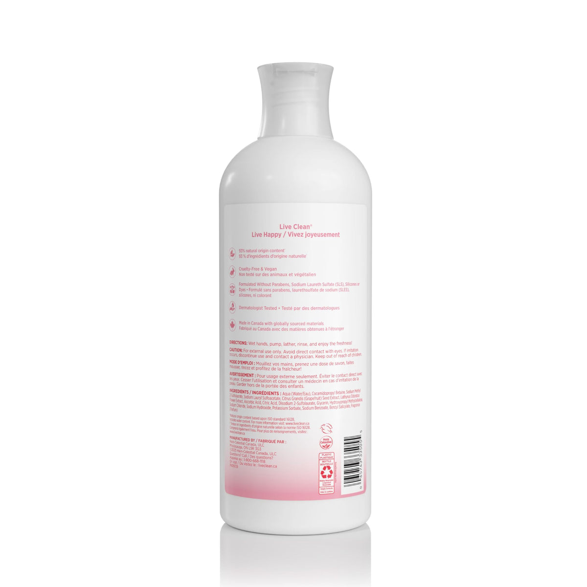 Live Clean Sweet Pea Moisturizing Liquid Hand Soap Refill, 4 Count (Packaging May Vary)