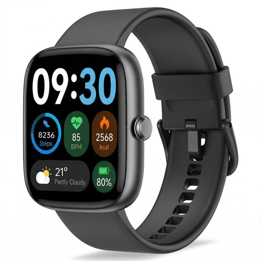 Fixwink Smart Watch for Men Women (Answer/Make Call), 1.83" HD Fitness Tracker with Heart Rate/SpO2/Sleep Monitor, Pedometer, 120+ Sport Modes, IP67 Waterproof, 7-Day Battery, for iOS Android, Black