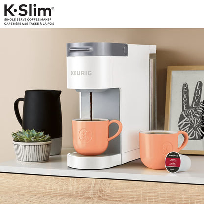 Keurig K-Slim Single Serve K-Cup Pod Coffee Maker, Featuring Simple Push Button Controls and MultiStream Technology, White 🍁 All In One Marketplace Canada