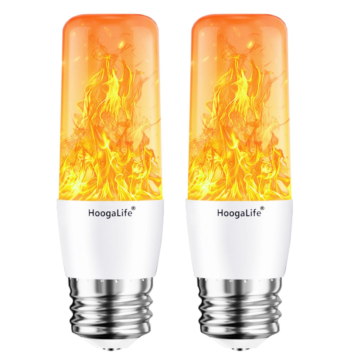 HoogaLife Flame Light Bulbs, Warm Flickering Light Bulbs Effect of Real Fire, E26 Flame Light Bulb for Christmas, Halloween, Party Patio Porch Home Holiday Indoor & Outdoor Decorations-2 Pack 🍁 All In One Marketplace Canada
