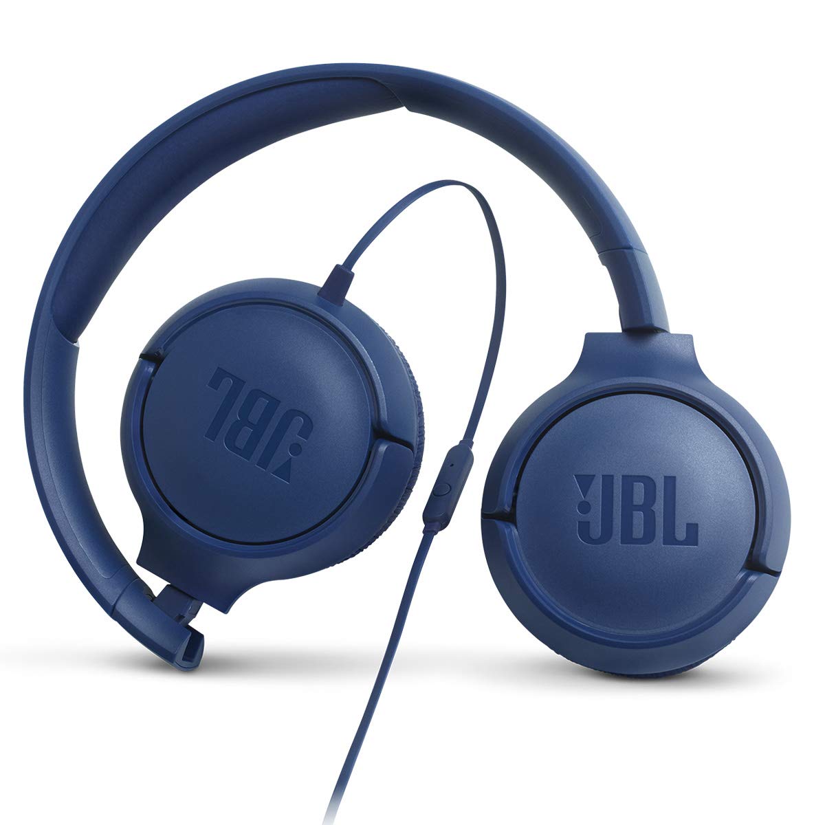 JBL Tune 500 Wired On-Ear Headphones with One-Button Remote/Mic - Blue
