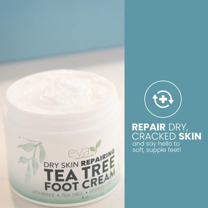 Eva Naturals Tea Tree Foot Cream with Aloe, Sunflower & Peppermint, 120 ml 🍁 All In One Marketplace Canada