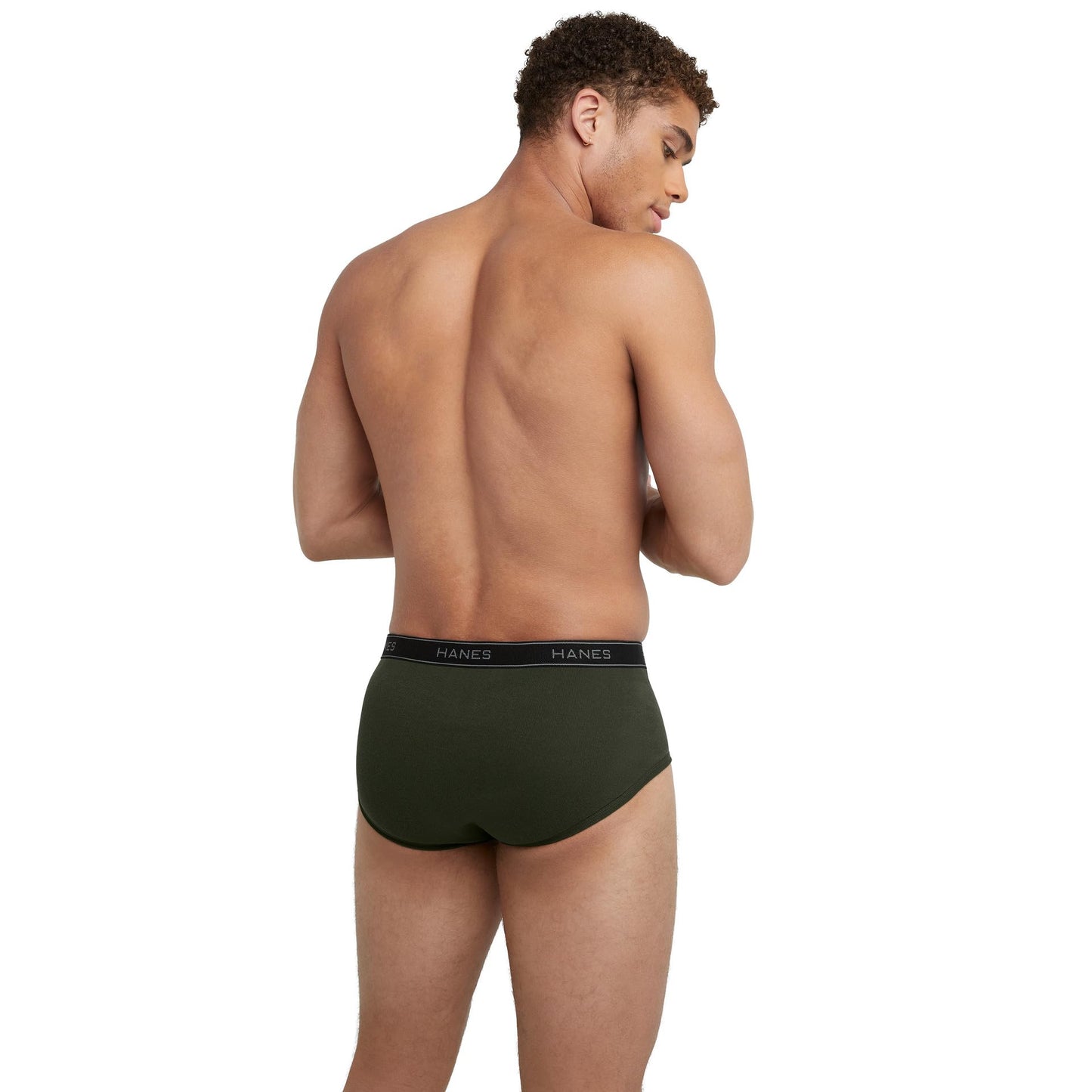 Hanes Mens 6-pack Exposed Waistband Mid-rise Briefs-underwear, White/Black, Small US 🍁 All In One Marketplace Canada