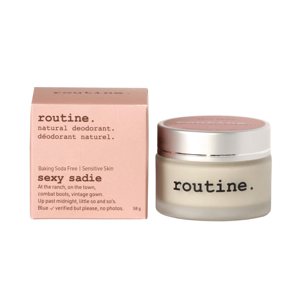 Routine Natural Deodorant|Sexy Sadie: Ylang Ylang, Sweet Orange, Vanilla & Cinnamon|Sensitive Skin Formula, Aluminum Free, Natural Deodorant for Women & Men, Cream Jar, 58 grams