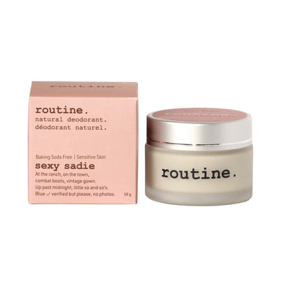 Routine Natural Deodorant|Sexy Sadie: Ylang Ylang, Sweet Orange, Vanilla & Cinnamon|Sensitive Skin Formula, Aluminum Free, Natural Deodorant for Women & Men, Cream Jar, 58 grams