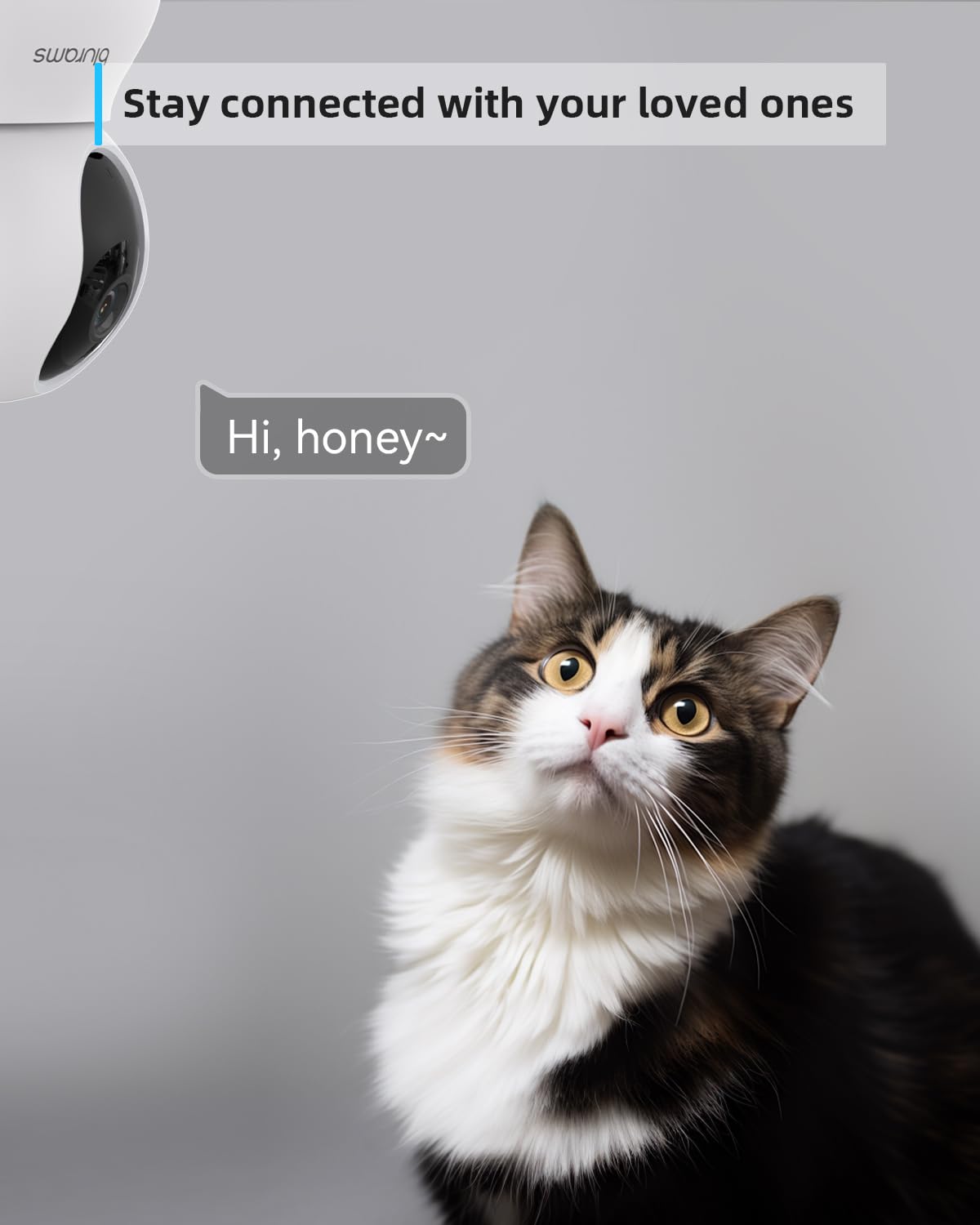 blurams Security Camera, 2K Indoor Camera 360-degree Pet Camera for Home Security w/ Motion Tracking, Phone App, 2-Way Audio, IR Night Vision, Siren, Works with Alexa & Google Assistant,White - Available at All In One Marketplace Canada