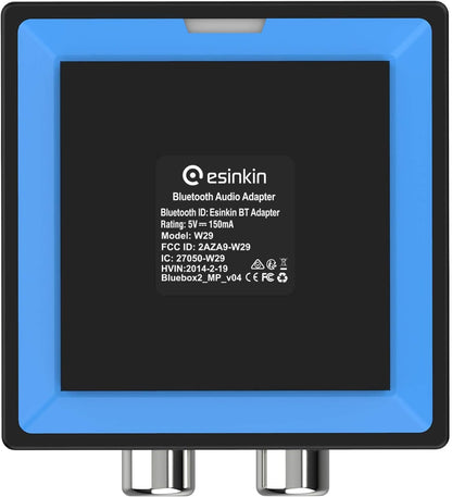 Bluetooth Audio Adapter for Music Streaming Sound System, Esinkin Wireless Audio Adapter Works with Smart Phones and Tablets, Bluetooth Receiver for Speakers