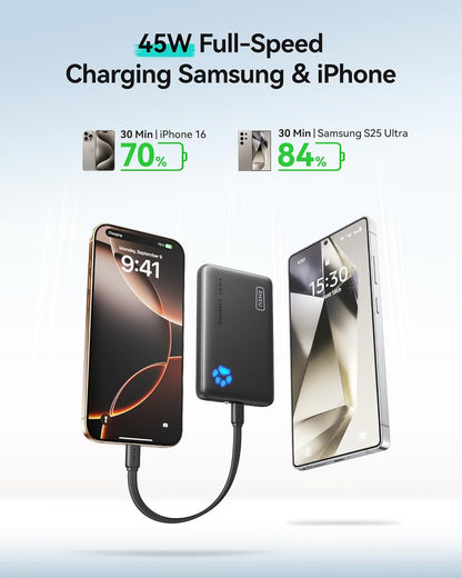 INIU 45W Fast Charging Power Bank, Smaller 10000mAh Travel Portable Charger