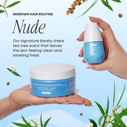 Bushbalm Ingrown Hair Exfoliating Scrub - Reduces Appearance of Ingrown Hairs and Razor Bumps, Soothes Skin and Post-Shave Redness - Nude, 236 ml - Available at All In One Marketplace Canada