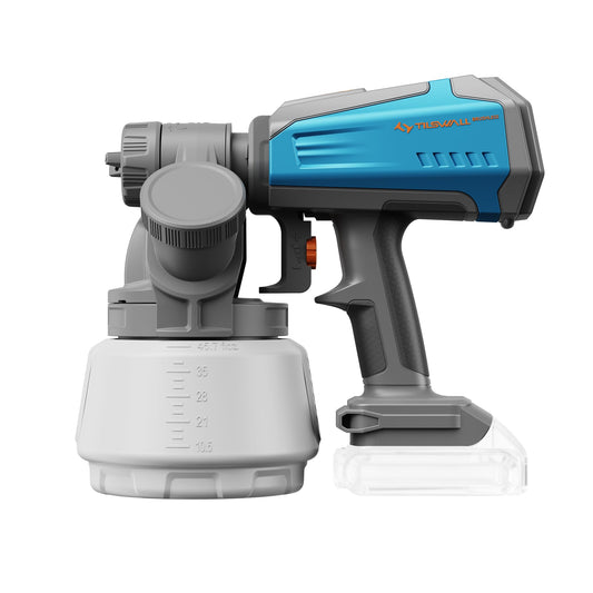 Tilswall Cordless Paint Sprayer Shark700 with 90000RPM Brushless Motor, Spray Paint Gun Compatible with Dewalt 20V Battery(No Battery), 1300ml Easy Side-Fill, 3 Patterns, Ideal for House Painting - Available at All In One Marketplace Canada