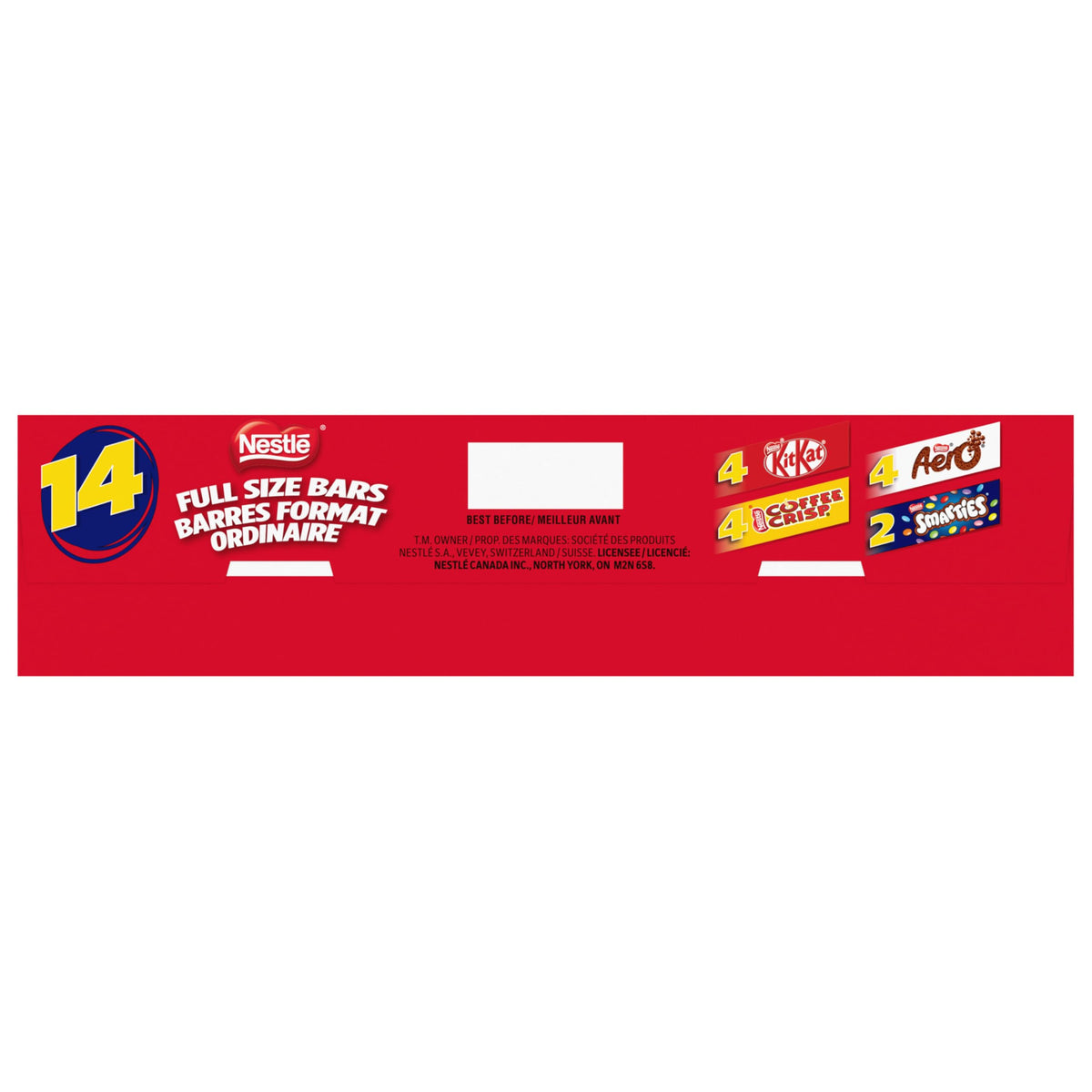 NESTLE Full Size KITKAT, AERO, COFFEE CRISP & SMARTIES, 638 g