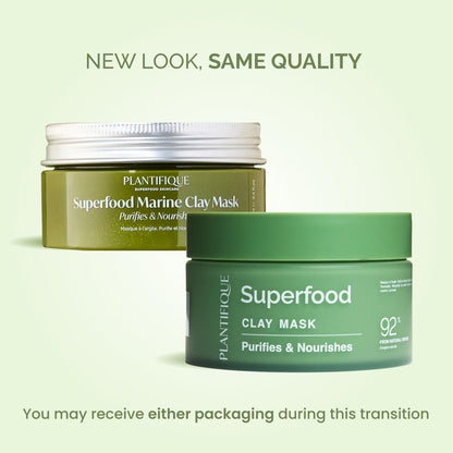PLANTIFIQUE Clay Mask with Avocado & Superfoods - Korean Face Masks Skincare Products - Dermatologically Tested - Masque Visage Beauté - Gift Idea, 110g / 3.88 fl oz - Available at All In One Marketplace Canada