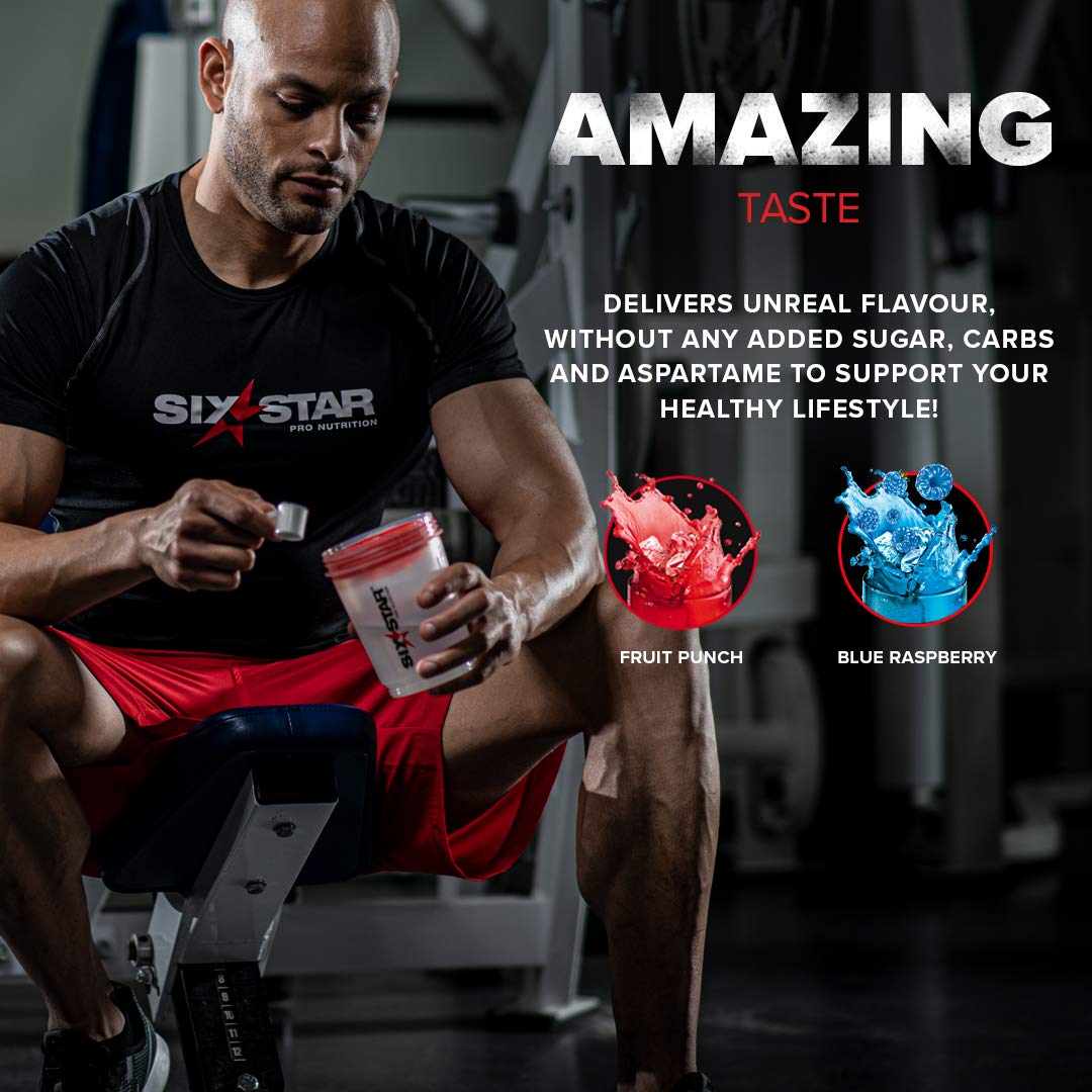 Six Star Pre-Workout Explosion for Men & Women, Blue Raspberry, 30 Servings Six Star
